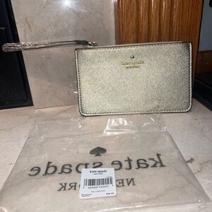 NEW IN PLASTIC NEVER USED KATE SPADE GOLD SHIMMER WRISTLET 8 inches!